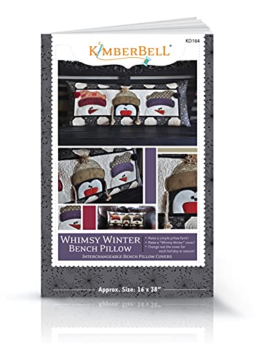 Load image into Gallery viewer, Kimberbell Whimsical Winter Bench Pillows Sewing Pattern: Includes Directions, Unique Designs, Variety of Techniques, Creates a 16x38” Pillow, Made in USA
