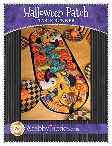 Load image into Gallery viewer, Halloween Patch Table Runner Pattern by Shabby Fabrics
