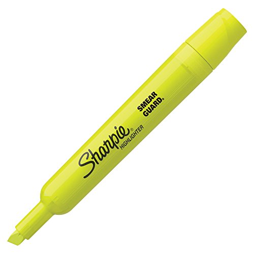 Load image into Gallery viewer, Sharpie Highlighter Smear Guard, Accent Tank, Yellow, 12-Count
