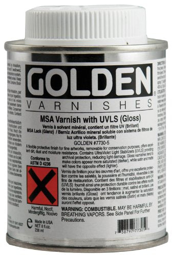 Load image into Gallery viewer, Golden MSA Varnish Gloss with UVLS - 4 oz Bottle
