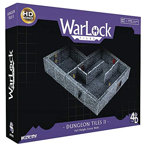 Load image into Gallery viewer, WizKids Warlock Tiles: Dungeon Tiles II – Full Height Stone Walls
