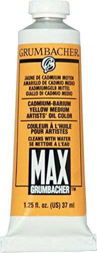 Load image into Gallery viewer, Grumbacher Max Water Miscible Oil Paint, 37ml/1.25 oz, Cadmium-Barium Yellow Medium
