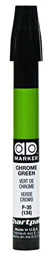 The Original Chartpak AD Marker, Tri-Nib, Chrome Green, 1 Each (P35)