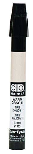 The Original Chartpak AD Marker, Tri-Nib, Warm Gray 1, 1 Each (P191)