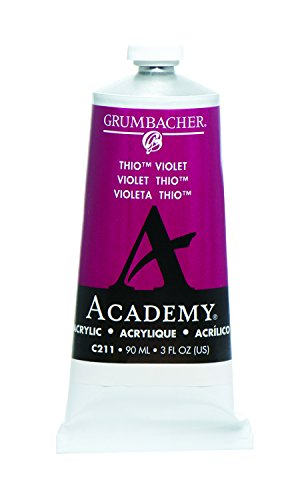 Grumbacher Academy Acrylic Paint, 90ml/3 oz Metal Tube, Thio Violet