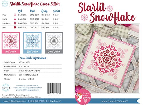 Load image into Gallery viewer, It&#39;s Sew Emma Cross Stitch Pattern SN, Starlit Snowflake
