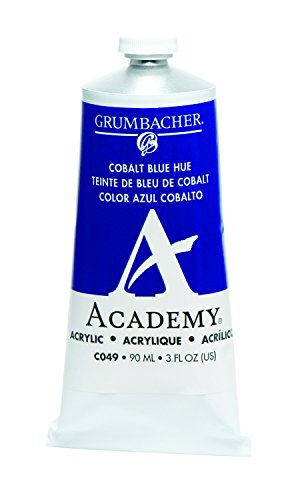 Grumbacher Academy Acrylic Paint, 90ml/3 oz Metal Tube, Cobalt Blue Hue