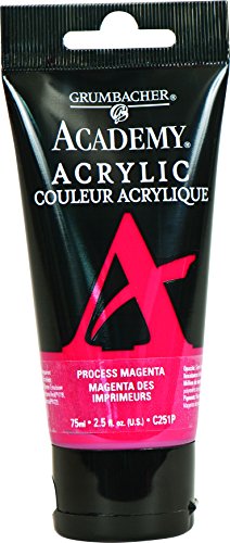 Load image into Gallery viewer, Grumbacher Academy Acrylic Paint, 75ml/2.5 Ounce Plastic Tube, Process Magenta (C251P)
