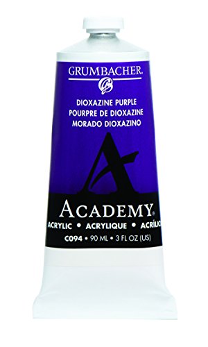 Grumbacher Academy Acrylic Paint, 90ml/3 oz Metal Tube, Dioxazine Purple