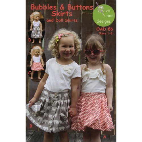 Load image into Gallery viewer, Olive Ann Designs Patterns-Bubbles &amp; Buttons Skirts 2 Pack
