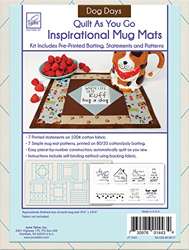 Load image into Gallery viewer, June Tailor Quilt As You Go Inspirational Mug Mats Dog Days
