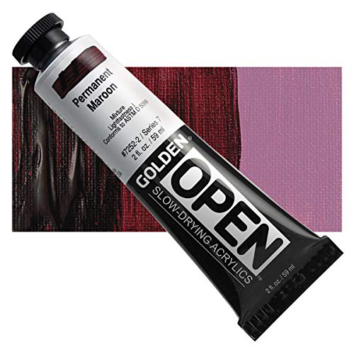 Load image into Gallery viewer, Open 2 Oz Acrylic Color Paint Color: Permanent Maroon
