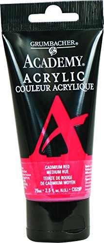 Load image into Gallery viewer, Grumbacher Academy Acrylic Paint, 75ml/2.5 Ounce Plastic Tube, Cadmium Red Medium Hue (C029P)
