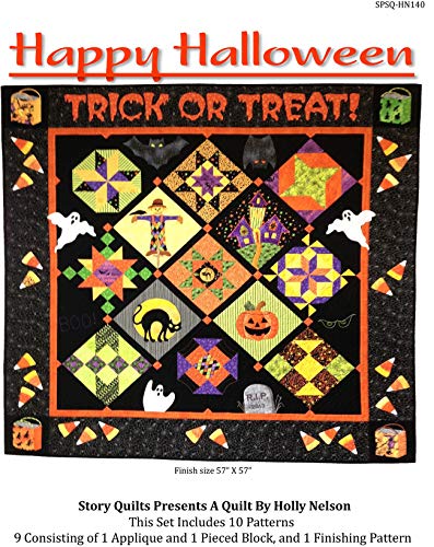 Load image into Gallery viewer, StoryQuilts.com Happy Halloween Pattern
