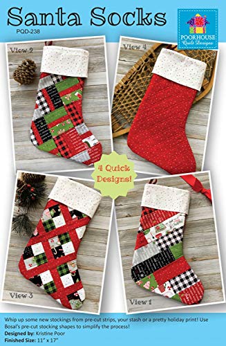 Load image into Gallery viewer, Poorhouse Quilt Designs Santa Socks Pattern, None
