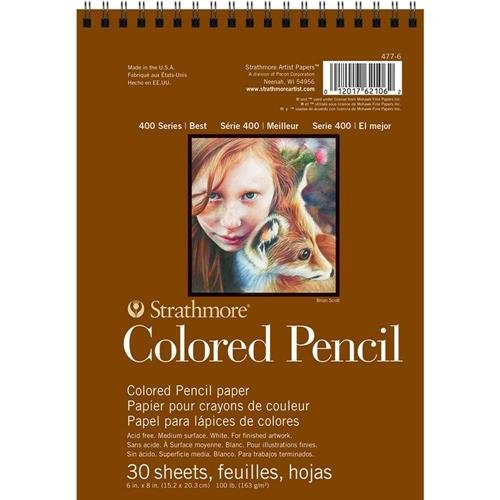 Load image into Gallery viewer, Strathmore 400 Series Colored Pencil Pad, 6&quot;x8&quot; Wire Bound, 30 Sheets
