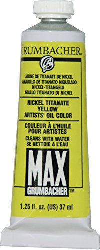 Load image into Gallery viewer, Grumbacher Max Water Miscible Oil Paint, 37ml/1.25 oz, Nickel Titanate Yellow
