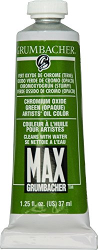 Load image into Gallery viewer, Grumbacher Max Water Miscible Oil Paint, 37ml/1.25 oz, Chromium Oxide Green Opaque
