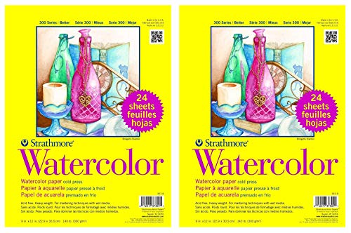 Load image into Gallery viewer, 2-Pack - Strathmore 361-9 - 300 Series Watercolor, 9&quot;x12&quot;, Cold Press, 24 Sheets per Class Pack
