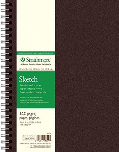 Load image into Gallery viewer, Strathmore 400 Series Recycled Art Sketch Pad, 9&quot;x12&quot; Wirebound, 70 Sheets
