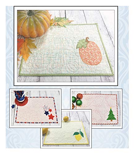 Load image into Gallery viewer, Amelia Scott Designs Seasonal Place Mats 2 for Machine Embroidery
