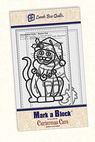 Load image into Gallery viewer, Lunch Box Quilts Christmas Cats Mark a Block Template
