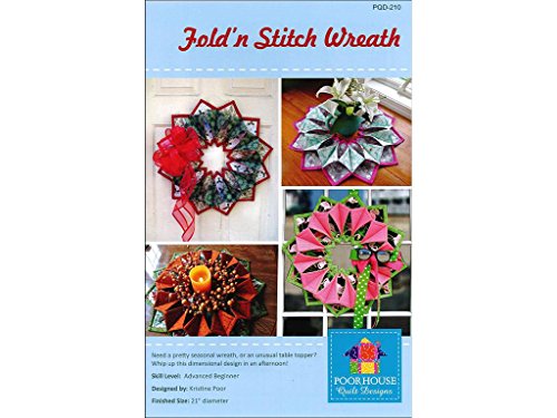 Load image into Gallery viewer, Poorhouse Quilt Designs Fold&#39;n Stitch Wreath Ptrn
