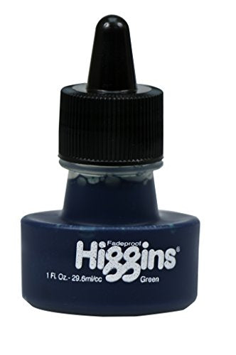 Load image into Gallery viewer, Higgins Dye-Based Drawing Ink, Green, 1 Oz Bottle (44110)
