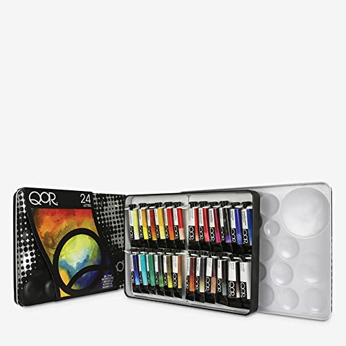 Load image into Gallery viewer, QoR Watercolor, Made by Golden Artist Paints, 24 Color Set of 5ml Tubes
