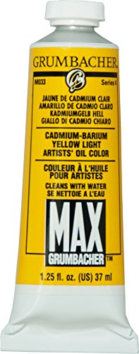 Load image into Gallery viewer, Grumbacher Max Water Miscible Oil Paint, 37ml/1.25 oz, Cadmium-Barium Yellow Light
