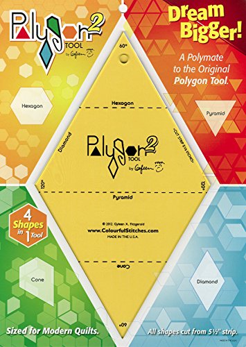 Polygon Tool 2: Four Shapes in One Tool Sized for Modern Quilts