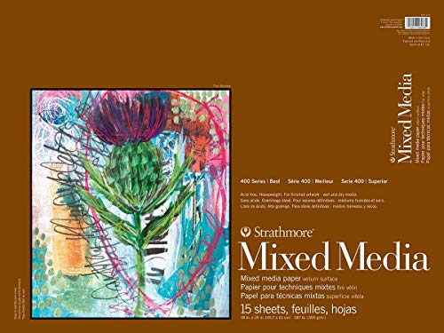 Load image into Gallery viewer, Strathmore 400 Series Mixed Media Pad, 18&quot;x24&quot;, White, 15 Sheets
