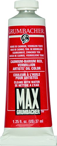 Load image into Gallery viewer, Grumbacher Max Water Miscible Oil Paint, 37ml/1.25 oz, Cadmium-Barium Vermillion
