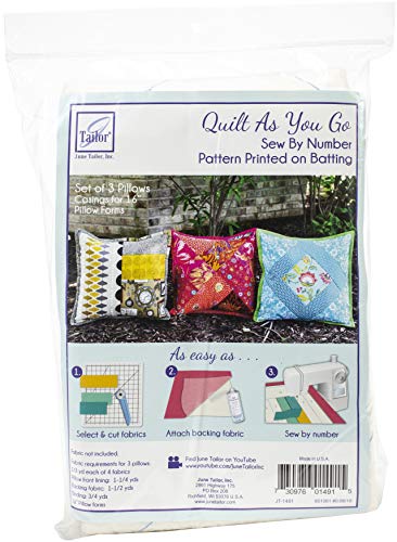 Load image into Gallery viewer, June Tailor Inc Quilt As You Go Pillow Covers 3pk Fusible, white
