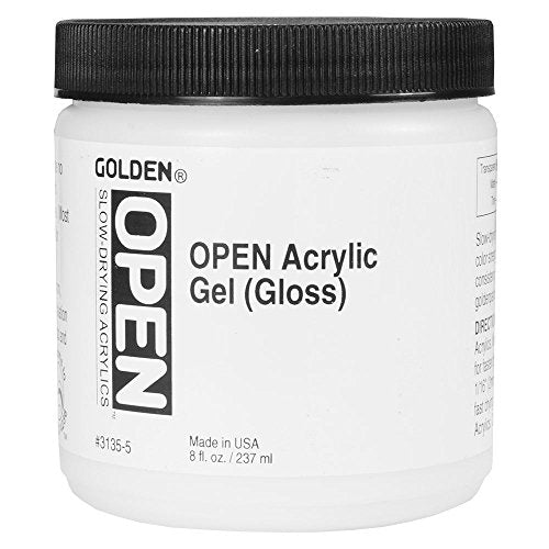 Load image into Gallery viewer, Golden Open Acrylic Medium, 8 ounce jar, Gel Gloss (3135-5)
