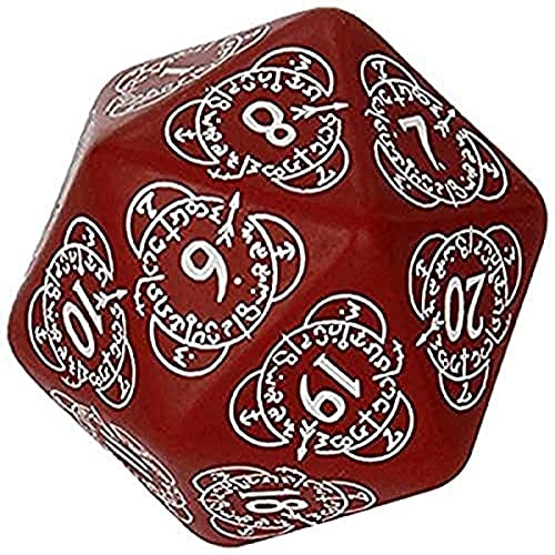 Q-Workshop D20 Level Counter Red & White Die