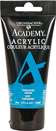 Load image into Gallery viewer, Grumbacher Academy Acrylic Paint, 75ml/2.5 Ounce Plastic Tube, Turquoise Green (C309P)
