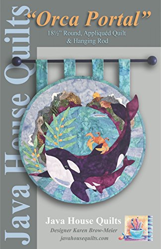 Load image into Gallery viewer, Orca Portal Java House Whale Quilt Wallhanging Pattern Applique Piecing
