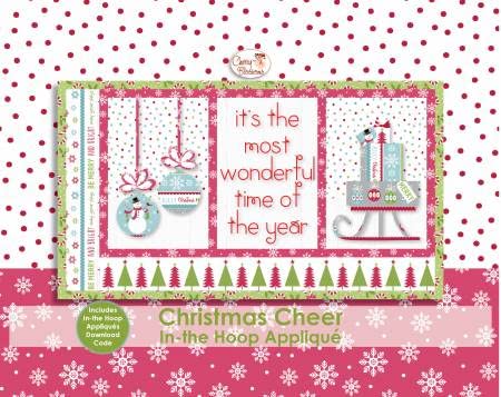 Cherry Blossoms Christmas Cheer with in The Hoop Applique Pattern, None