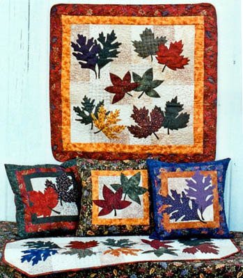 Load image into Gallery viewer, Autumn In New England - Quilt Pattern #322 from Prairie Grove Peddler Quilt Size 28 x 28, Pillows and 14 x 35 Table Runner
