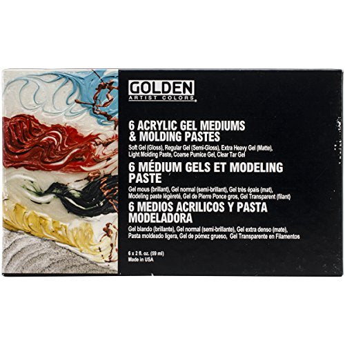 Load image into Gallery viewer, Golden Introductory Acrylic Gel Mediums &amp; Molding Paste Set
