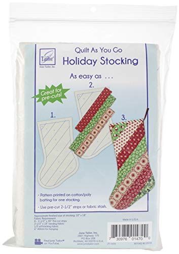 Load image into Gallery viewer, Quilt As You Go Holiday Striped Stocking -- 1/pack
