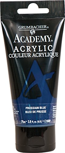 Load image into Gallery viewer, Grumbacher Academy Acrylic Paint, 75ml/2.5 Ounce Plastic Tube, Prussian Blue (C168P)
