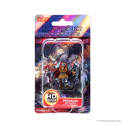 Load image into Gallery viewer, WizKids WZK93004 Dungeons &amp; Dragons Icons of The Realms Premium Dragonborn Male Fighter Miniatures
