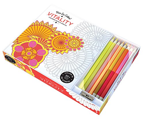 Load image into Gallery viewer, Vive Le Color! Vitality (Adult Coloring Book and Pencils): Color Therapy Kit
