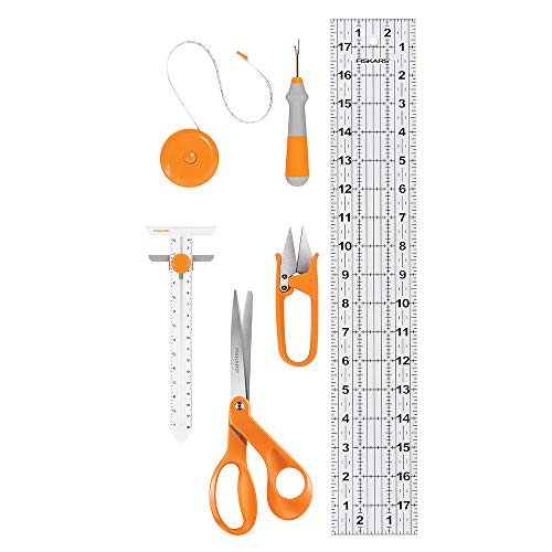 Load image into Gallery viewer, Fiskars Sewing Essentials Set (6pc), Orange 6 Count
