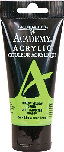 Load image into Gallery viewer, Grumbacher Academy Acrylic Paint, 75ml/2.5 Ounce Plastic Tube, Thalo Yellow Green (C210P)
