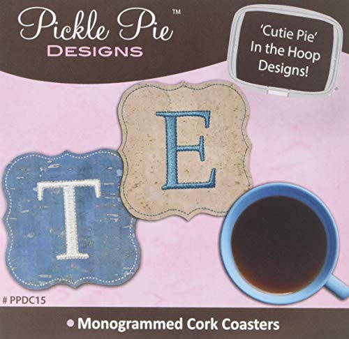 Load image into Gallery viewer, Pickle Pie Designs CD Monogrammed Cork Coasters Pattern
