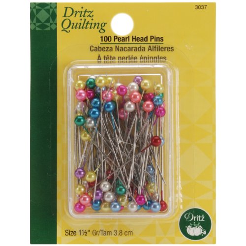 Load image into Gallery viewer, Dritz 3037 Long Pearlized Pins, 1-1/2-Inch, Assorted Colors (100-Count)
