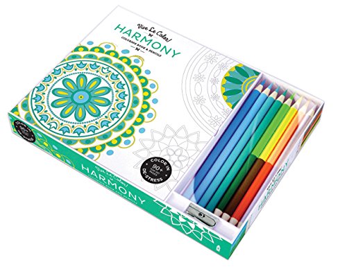 Load image into Gallery viewer, Vive Le Color! Harmony (Adult Coloring Book and Pencils): Color Therapy Kit
